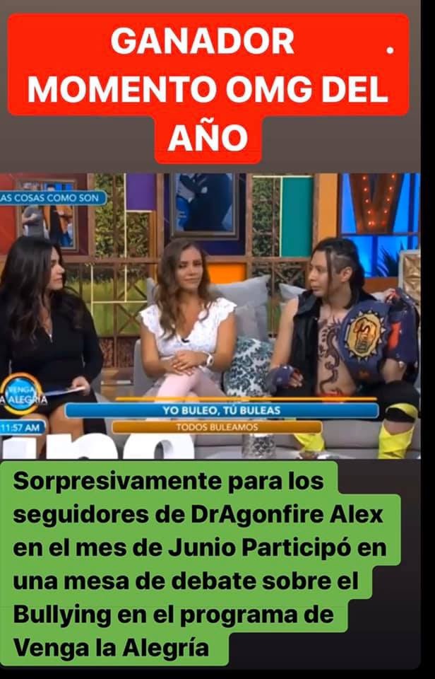 DrAgonfire Alex aparece en Venga la Alegría 